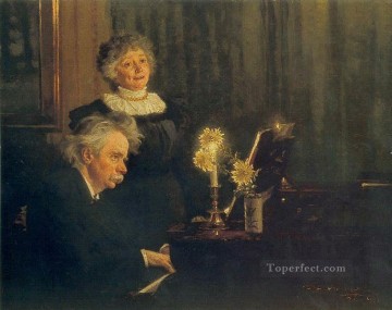 ペダー・セヴェリン・クロイヤー Painting - ニーナとエドヴァルド・グリーグ 1892 ペダー・セヴェリン・クロイヤー